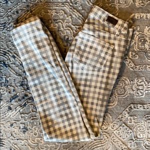Like New Paige Verdugo Gingham Grey Jeans Sz 25